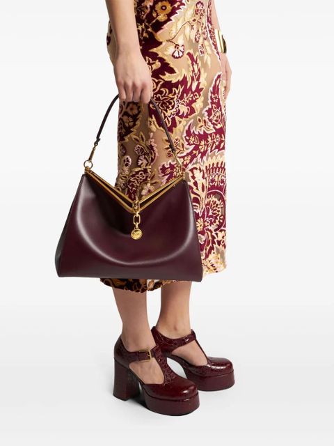ETRO large Vela leather shoulder bag - Red - zdjęcie produktu nr 2