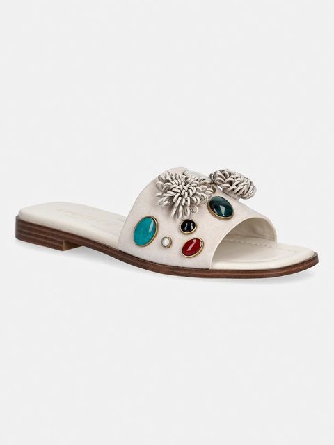 Twinset klapki na płaskim obcasie damskie zamszowe - zdjęcie produktu nr 1