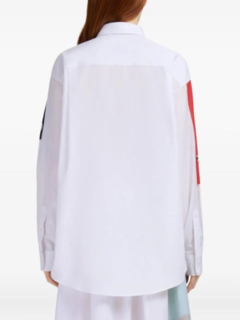 Marni graphic print button-up shirt - 00W01 WHITE