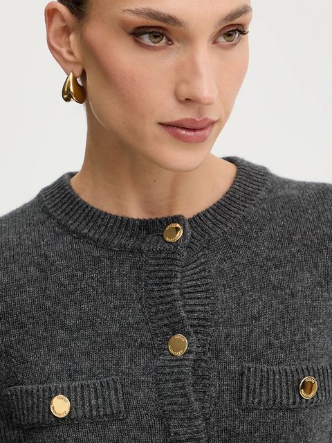 Marciano by Guess sukienka z dodatkiem kaszmiru AFRAH kolor szary 5BGK43 5893Z