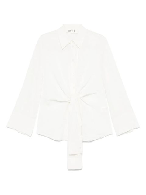 Róhe knotted hammered shirt - Neutrals - zdjęcie produktu nr 1