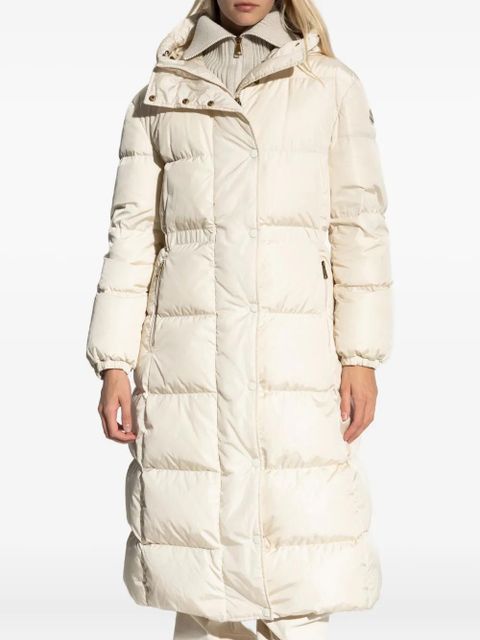 Moncler Chamer hooded quilted coat - White
