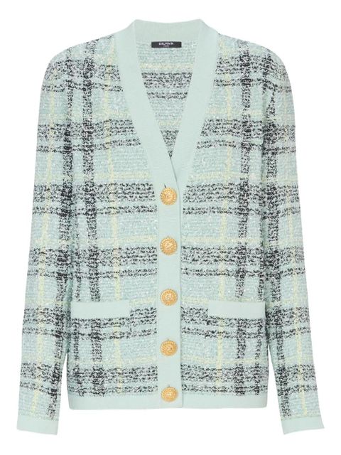 Balmain glittered tweed cardigan - Green - zdjęcie produktu nr 1