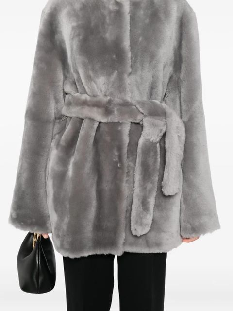 TOTEME plush shearling jacket - Grey