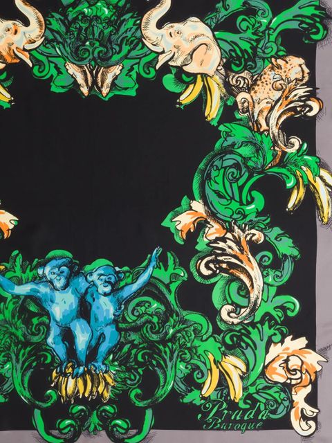 Prada Baroque print foulard - Black