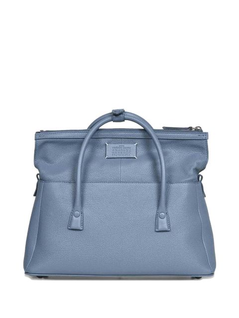 Maison Margiela grained-leather tote bag - Blue - zdjęcie produktu nr 1