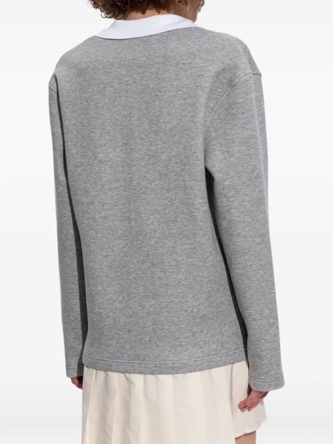 Moncler pleated-panel polo dress - Grey