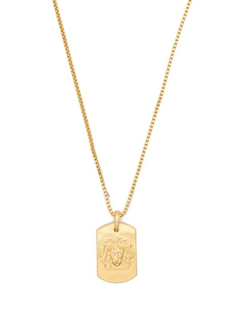 Maje lion-head zodiac-design necklace - Gold
