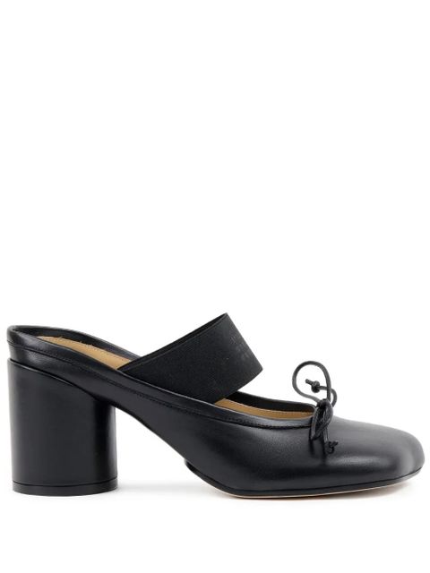 MM6 Maison Margiela 70mm logo-elastic Ballet mules - Black - zdjęcie produktu nr 1