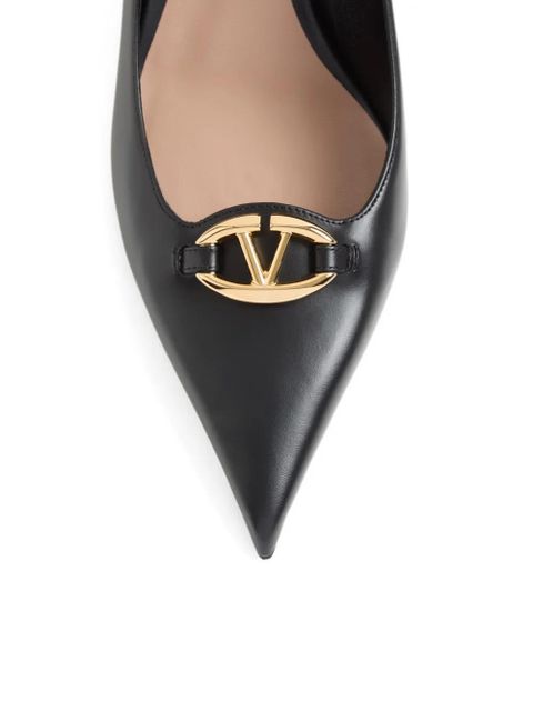 Valentino Garavani VLogoThe Bold Edition patent-leather pumps 60mm - Black