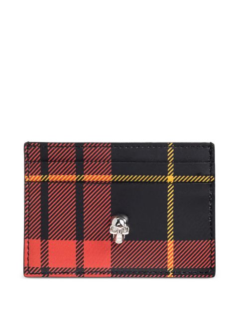 Alexander McQueen tartan skull cardholder - Black - zdjęcie produktu nr 1