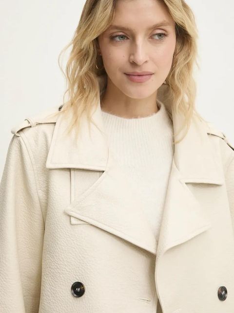 Answear.LAB kurtka kolor beżowy przejściowa