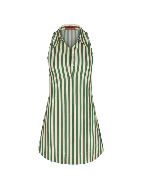 Simon Miller Loch striped sleeveless cotton mini dress - Green - zdjęcie produktu nr 1