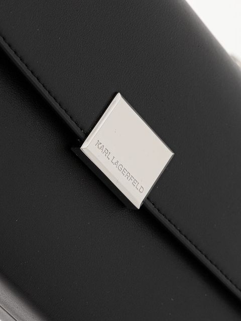 Karl Lagerfeld torebka skórzana K/FOREVER kolor czarny A4W30262