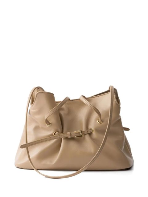 Prada small Dada leather tote bag - Neutrals
