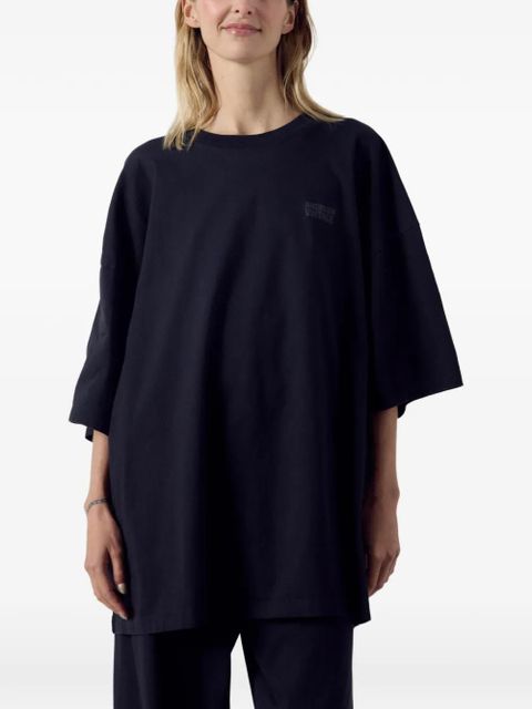 American Vintage logo-print oversized T-shirt - Black