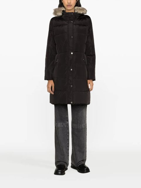 Lauren Ralph Lauren faux-fur trim quilted coat - Black - zdjęcie produktu nr 2