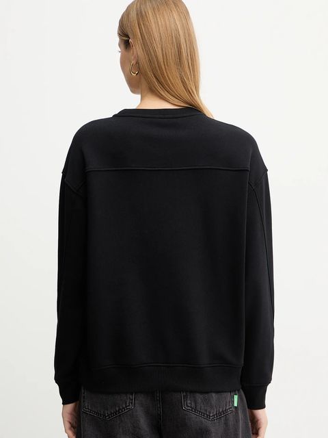 Pinko bluza bawełniana damska kolor czarny z aplikacją 100534 A2RO