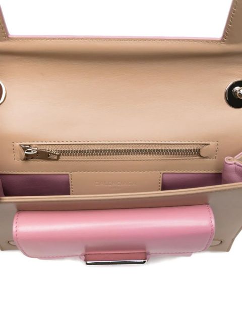 Balenciaga chain-link flap shoulder bag - Neutrals