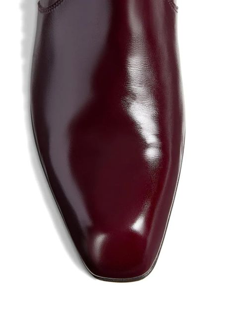 KHAITE colt zip ankle boots - Red