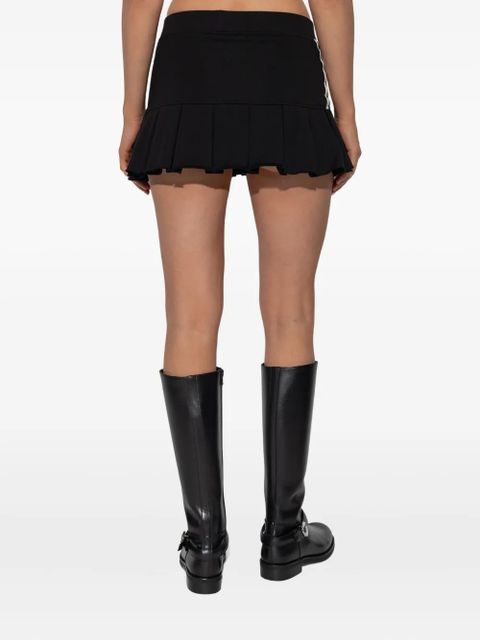 MISBHV striped pleated mini skirt - Black