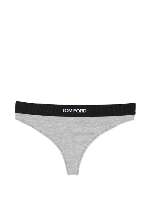 TOM FORD logo-waistband thong - Grey - zdjęcie produktu nr 1
