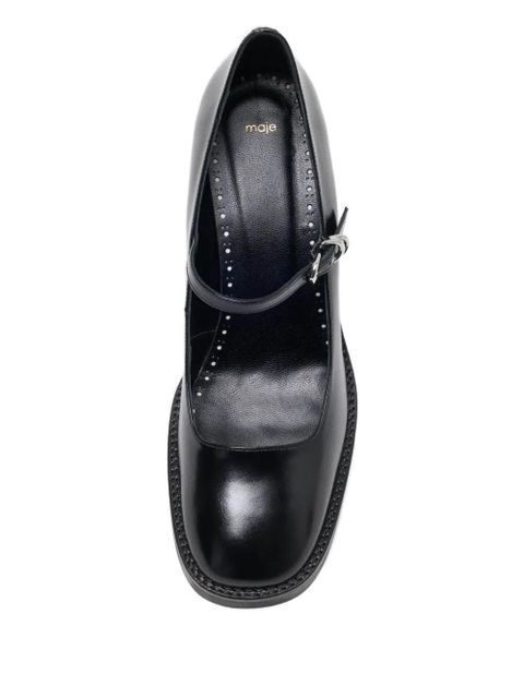 Maje 100mm leather pumps - Black