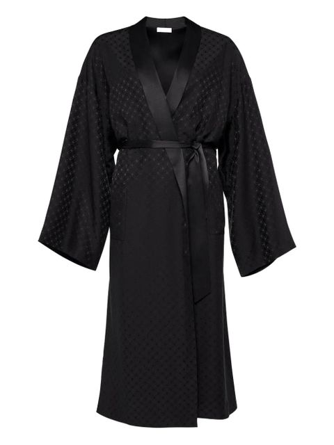 ERES Mondaine satin-jacquard robe - Black - zdjęcie produktu nr 1