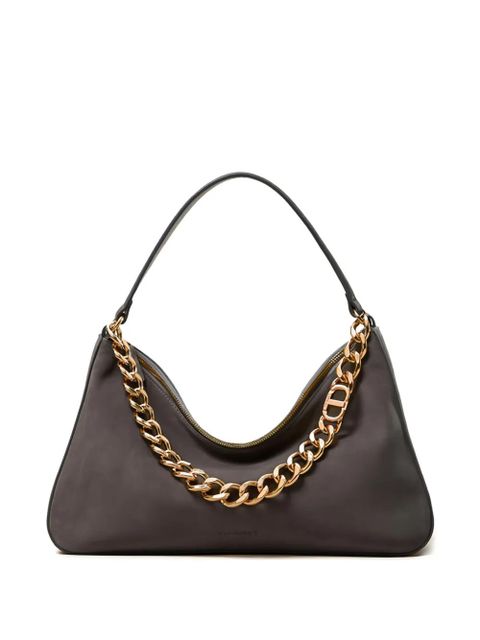 TWINSET chain-embellished suede shoulder bag - Grey - zdjęcie produktu nr 1