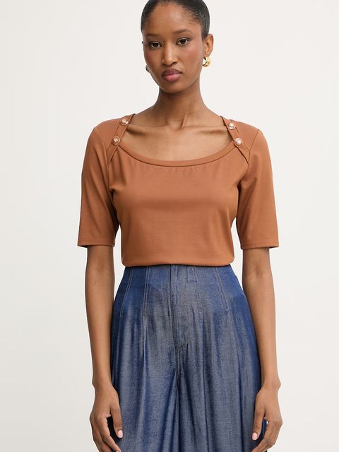 Morgan T-shirt damski z wiskozą - zdjęcie produktu nr 2