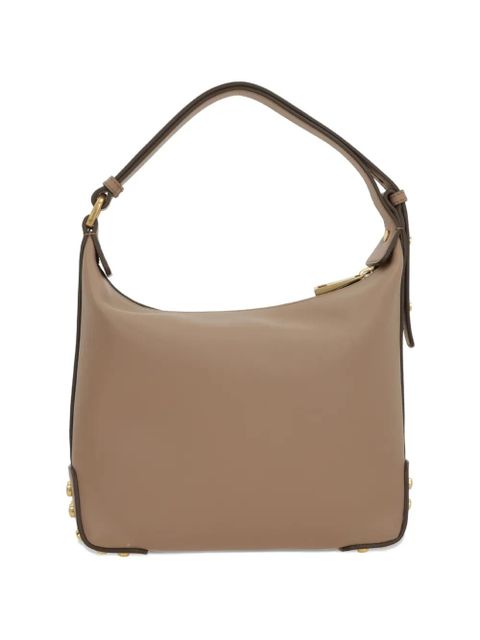 Tod's logo-embossed studded tote bag - Neutrals