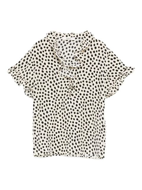 Chloé ruffled polka-dot blouse - Neutrals - zdjęcie produktu nr 1