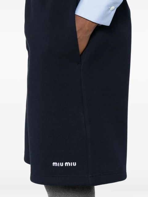 Miu Miu elastic-waistband shorts - Blue