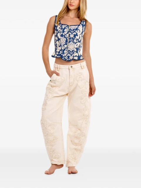 Agua By Agua Bendita Sereia Sinclair cropped top - Blue - zdjęcie produktu nr 2