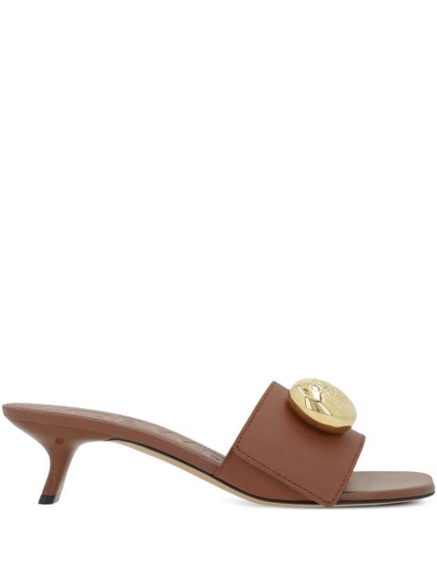 LOEWE button heeled sandals - Brown - zdjęcie produktu nr 1