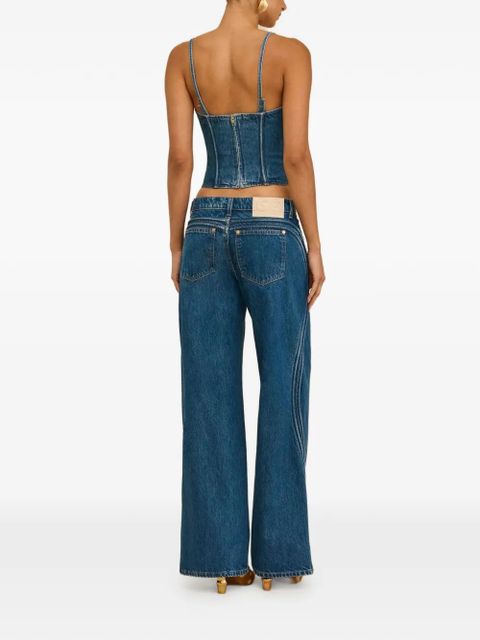 Cult Gaia seam detail flared jeans - Blue