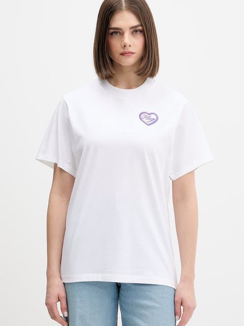 HUGO Blue t-shirt damski bawełniany Vintage Tee_B_8 - zdjęcie produktu nr 2