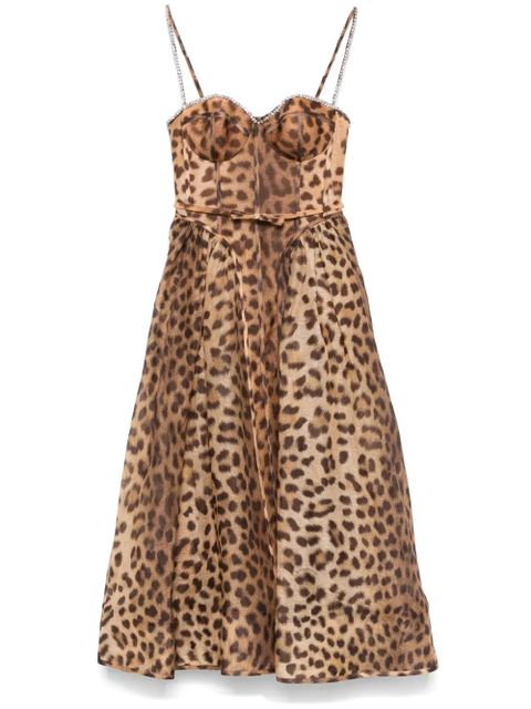 ZIMMERMANN Crush midi dress - Brown - zdjęcie produktu nr 1