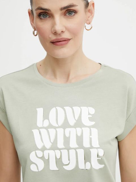 Morgan t-shirt DSTYLE damski kolor zielony DSTYLE