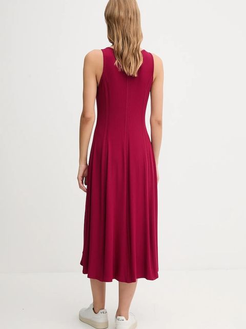 Dkny sukienka kolor różowy maxi rozkloszowana P5ED0BMX