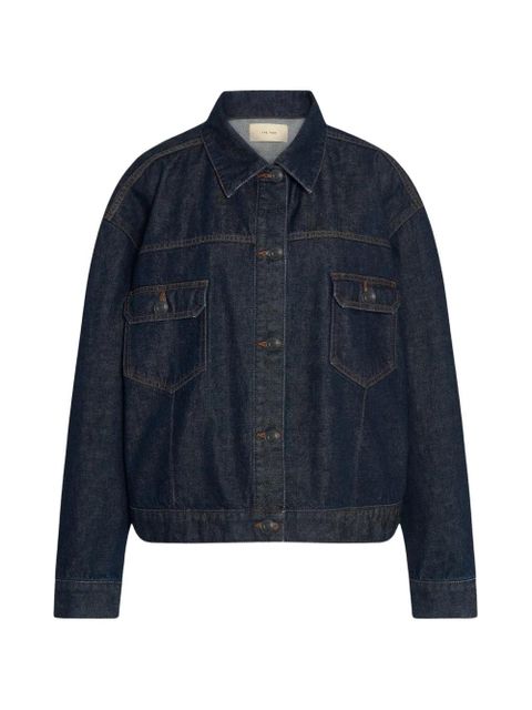 The Row Ness contrast-stitched denim jacket - Blue - zdjęcie produktu nr 1