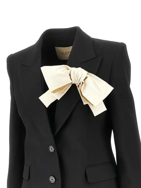 Valentino Garavani bow-detail single-breasted blazer - Black - zdjęcie produktu nr 2