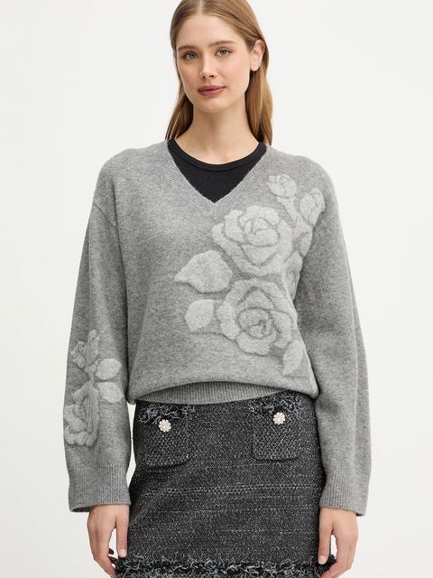 Blugirl Blumarine sweter z domieszką wełny damski kolor szary ciepły RF5155.MA870 - zdjęcie produktu nr 1