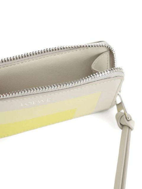 LOEWE inlay-checkered leather card holder - Neutrals