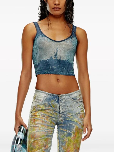 Diesel Deidrina lurex tank top - Blue
