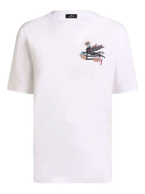 ETRO Pegaso-motif cotton T-shirt - White - zdjęcie produktu nr 1