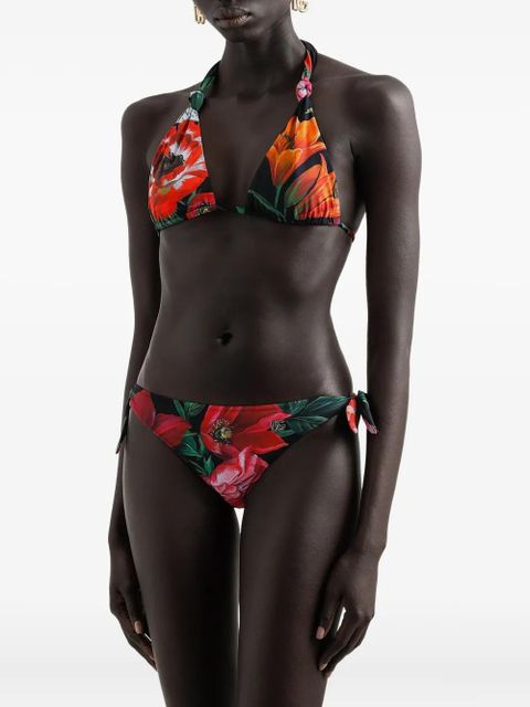 Dolce & Gabbana floral-print swimsuit - Black