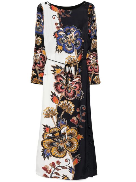 FARM Rio floral midi dress - Blue - zdjęcie produktu nr 1