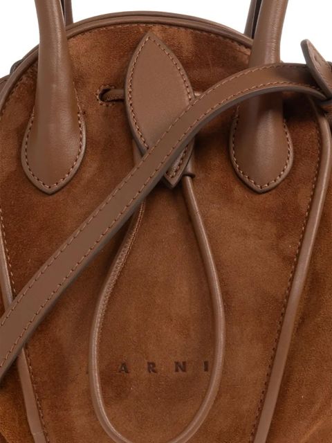 Marni small Tulipea leather tote bag - Brown