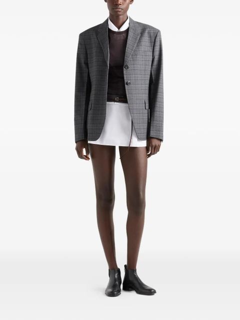 Prada single-breasted Prince Of Wales checked virgin-wool jacket - Grey - zdjęcie produktu nr 2